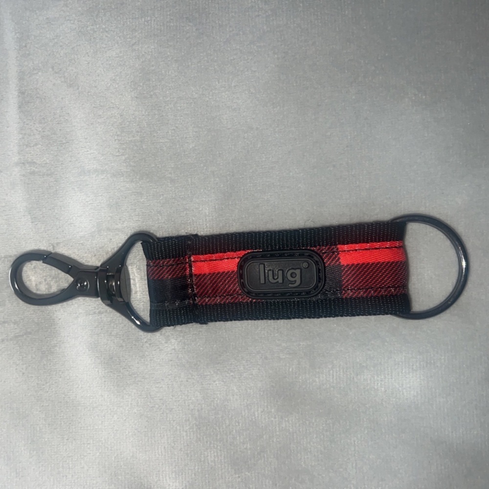 Link Fabric Key Chain Buffalo Check Red Small